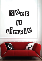 מדבקת קיר - Keep it simple